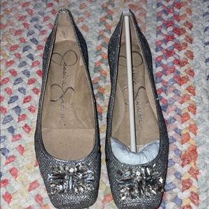 Brand new silver shoes. Flats